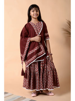 KALP - Garnet Sharara (Set of 3)