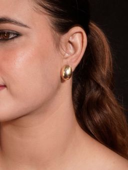 Niscka - Gold-Plated Daily Wear Anti-Tarnish Button Clip-On Stud Earrings