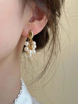 ISHKAARA - Gold-Plated Pearls Beaded Drop Earrings
