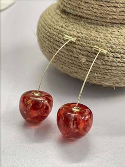 ISHKAARA - Gold-Plated Contemporary Cherry Drop Earrings