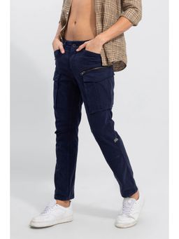 Snitch - Men Blue Solid Cargo