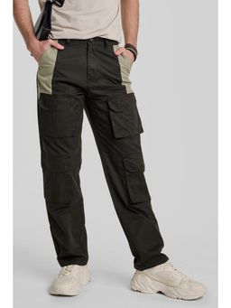 Snitch - Men Olive Colorblock Cargos