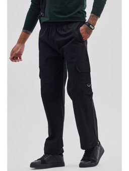 Snitch - Men Black Solid Cargo