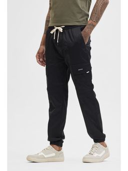 Snitch - Men Black Solid Cargo