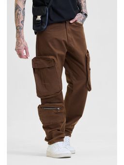 Snitch - Men Brown Solid Cargo