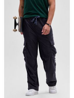 Snitch - Men Blue Textured Cargos