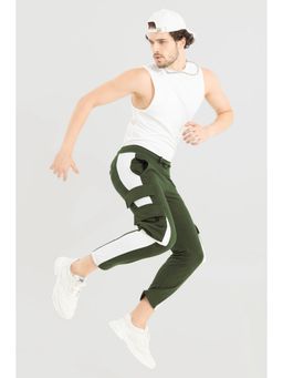 Snitch - Men Olive Colorblock Cargos