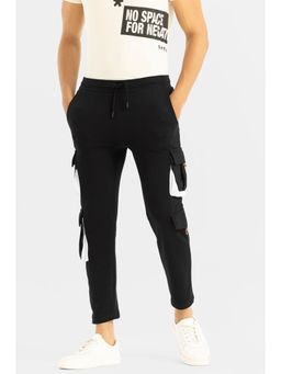 Snitch - Men Black Colorblock Cargos
