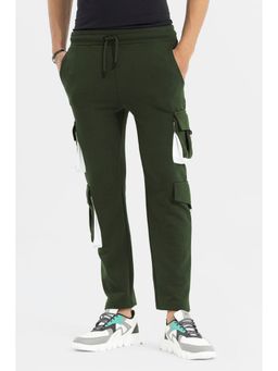 Snitch - Men Olive Colorblock Cargos