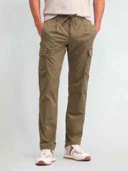 Arrow Sports - Men Brown Solid Cargo