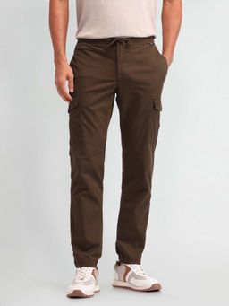 Arrow Sports - Men Brown Solid Cargo