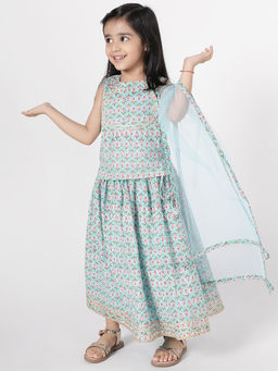 A Little Fable - Aparajita Printed Lehenga with blouse & Dupatta (Set of 3)