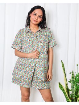 Sivaka India - Multi-Color Printed Cotton Co-Ord (Set of 2)