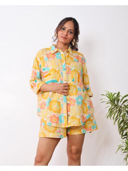 Sivaka India - Multi-Color Floral Printed Breezy Cotton Co-Ord (Set of 2)
