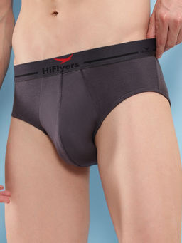 HIFlyers - Grey Men Printed Cotton Spandex Trunk