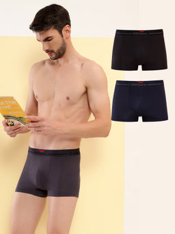 HIFlyers - Multi-Color Men Solid Micro Modal Trunk (Pack of 3)