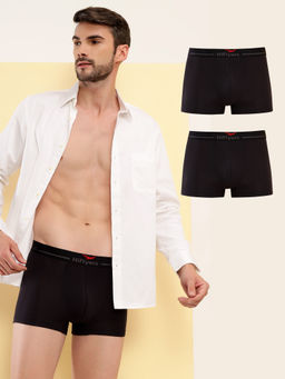 HIFlyers - Black Men Solid Micro Modal Trunk (Pack of 3)