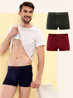 HIFlyers - Multi-Color Men Solid Micro Modal Trunk (Pack of 3)