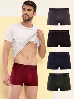 HIFlyers - Assorted Men Solid Micro Modal Trunk (Pack of 5)
