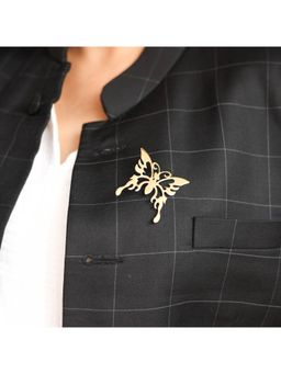 Viari Accessories - Gold Butterfly Brooch