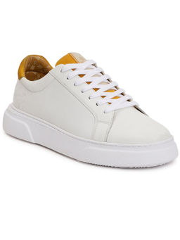 Rare Rabbit - White Round Toe Sneakers