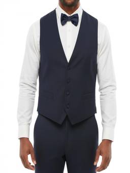 Corneliani - Blue Tailored V Neck Waist Coat