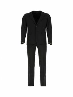 PRADA - Black Wool Blend Blazer with Trouser