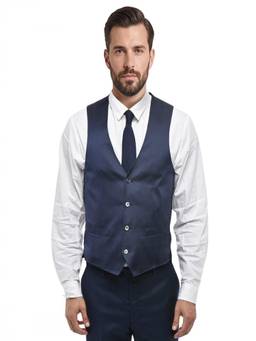 Corneliani - Blue V Neck Waist Coat