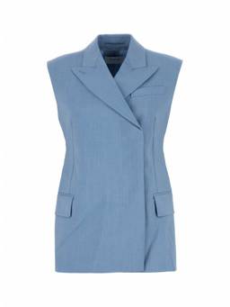 Sportmax - Light Blue Wool Blend Ilex Waist Coat