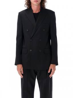 Golden Goose - Golden Genuine Leather Black Double Breasted Blazer