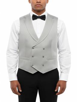 Corneliani - Light Grey Textured Waist Coat