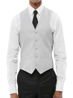 Corneliani - Light Grey Solid Waist Coat
