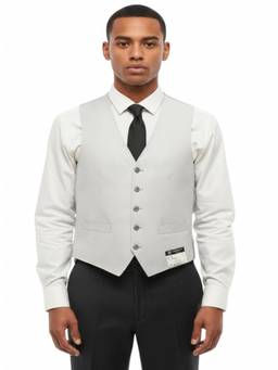 Corneliani - Light Grey Solid Waist Coat