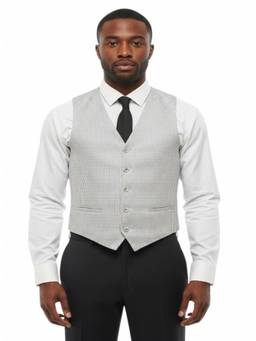 Corneliani - Grey Polka Dot Waist Coat