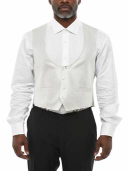 Corneliani - Light Grey Embroidered Waist Coat