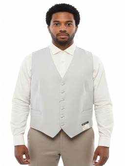Corneliani - Light Grey Single Breasted Waist Coat