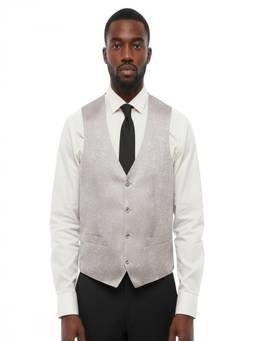 Corneliani - Light Grey Textured Waist Coat