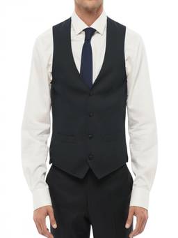 Corneliani - Blue Four Button Waist Coat