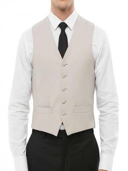 Corneliani - Light Beige Solid Waist Coat