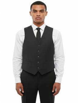 Corneliani - Charcoal Grey Solid Waist Coat