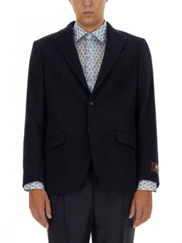 Etro - Blue Notched Lapel Blazer