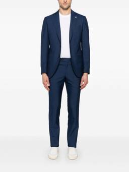 Luigi Bianchi - Navy Blue Double-Breasted Blazer with Trouser
