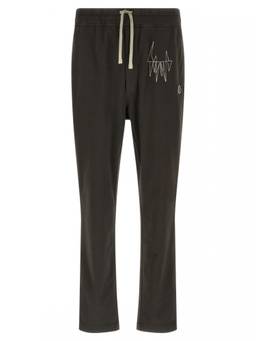 Rick Owens - Brown Cotton Embroidered Joggers