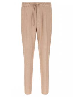 Etro - Beige Linen Solid Joggers
