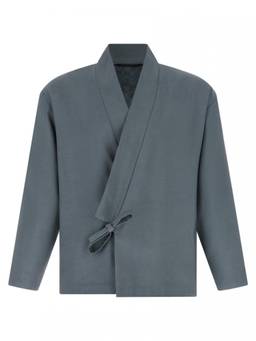 Kenzo - Grey Solid V Neck Blazer