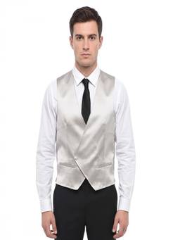 Corneliani - Silver V Neck Waist Coat