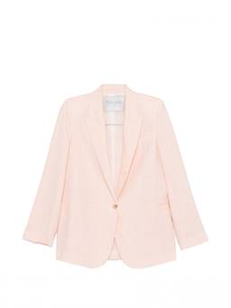 Forte Forte - Pink Solid Notched Lapel Blazer