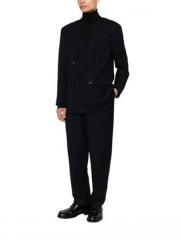 Giorgio Armani - Navy Blue Double Breasted Blazer with Trouser