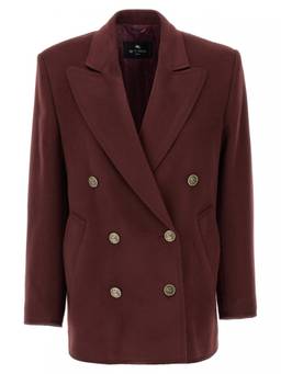 Etro - Maroon Double-breasted blazer