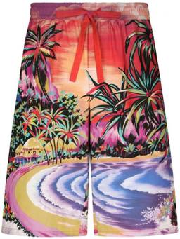 Dolce&Gabbana - Multicolor Multicolor Graphic Print Shorts